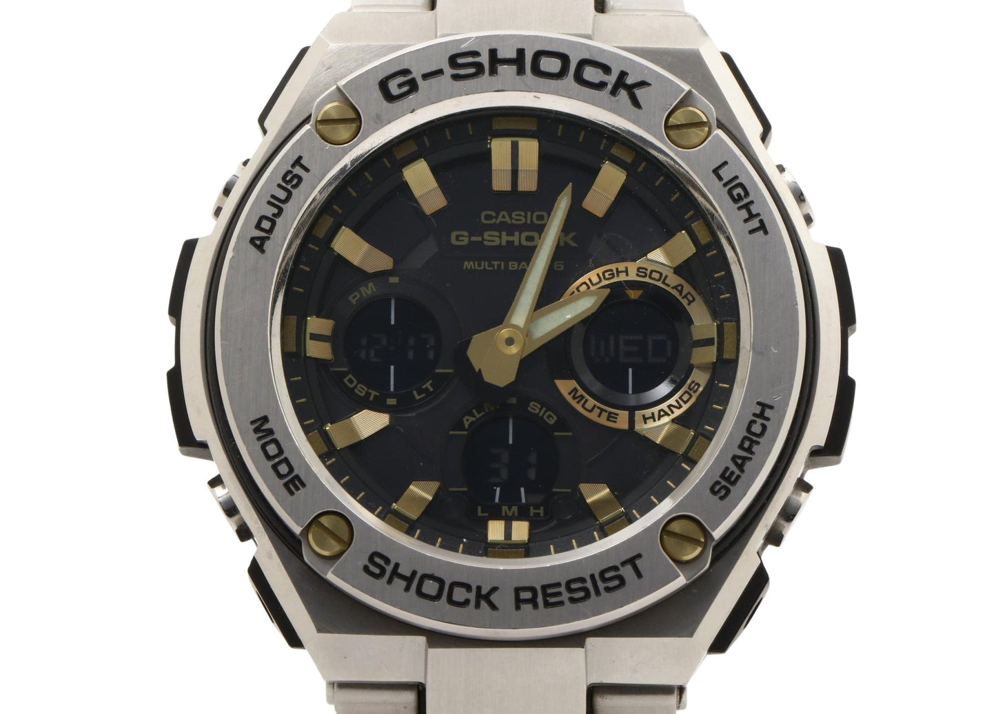 CASIO カシオ 時計 GSHOCK GSTEEL GSTW100 Series GSTW110D1A9JF ブラック シルバー 樹脂／ステンレススチール メンズ アナデジ