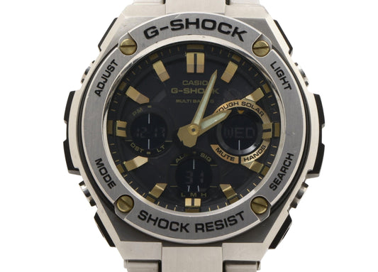 CASIO カシオ 時計 GSHOCK GSTEEL GSTW100 Series GSTW110D1A9JF ブラック シルバー 樹脂／ステンレススチール メンズ アナデジ