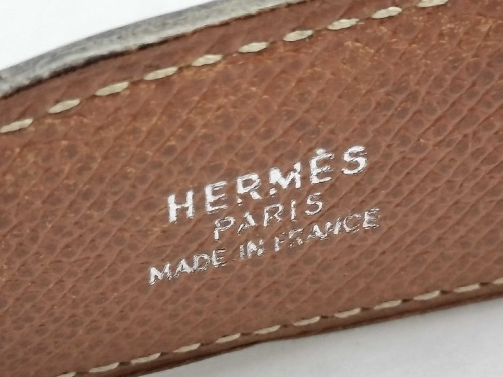 HERMES エルメス ベルト ブラック ブラウン系 レザー ユニセックス