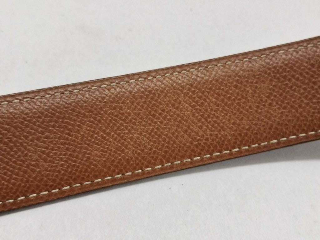 HERMES エルメス ベルト ブラック ブラウン系 レザー ユニセックス