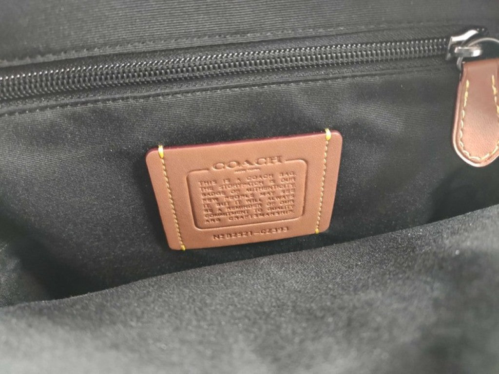 COACH コーチ ボディバッグ シグネチャー CZ393 ブラック系 PVC×レザー ユニセックス ショルダーバッグ 超美品