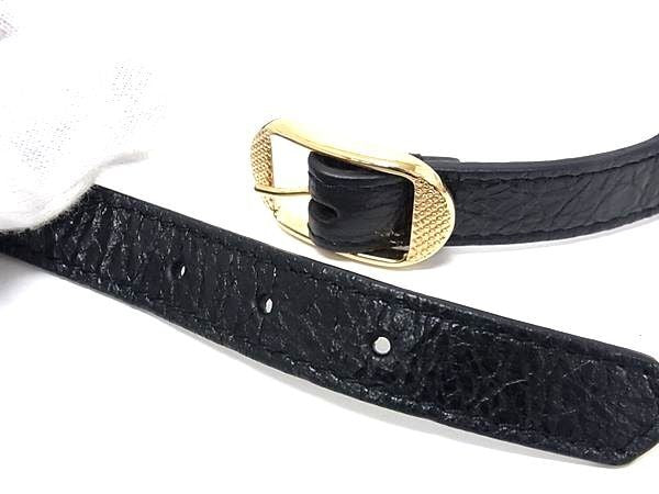 BALENCIAGA バレンシアガ ブレスレット ジャイアント 236345 ブラック系 レザー ユニセックス 3連 スタッズ ゴールド金具 美品