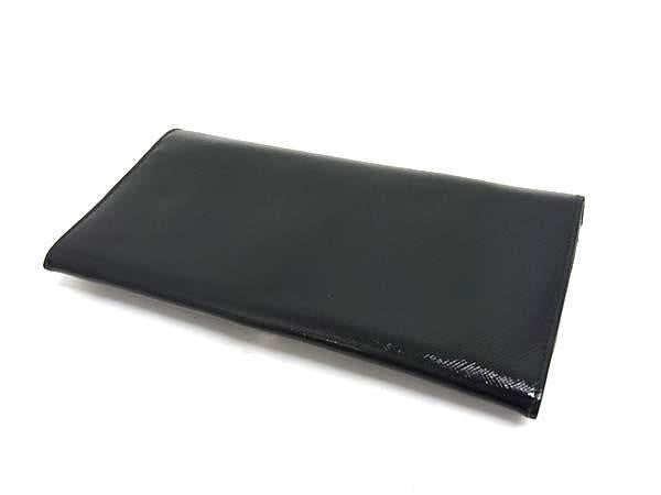 SALVATORE FERRAGAMO フェラガモ 長財布 ガンチーニ IK-22 4633 ブラック系 パテントレザー レディース 二つ折り シルバー金具 美品