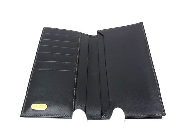 FENDI フェンディ 長財布 ペカン 308030 ブラック系×ブラウン系 PVC メンズ 二つ折り 美品