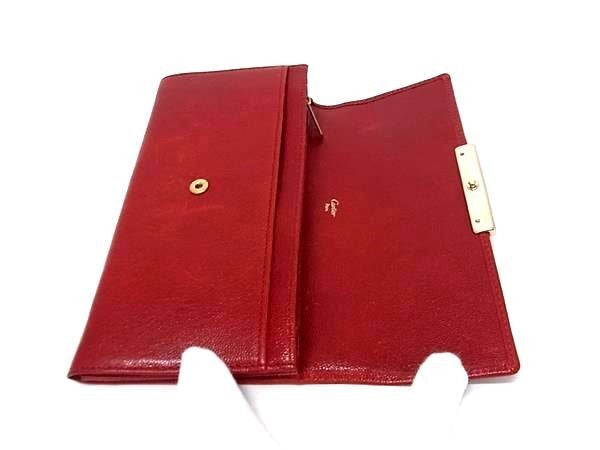CARTIER カルティエ 長財布 ラブコレクション レッド系 レザー レディース 二つ折り 美品
