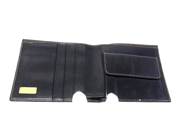 GUCCI グッチ 二つ折り財布 オールドグッチ 034・114・0503 ブラック系 レザー メンズ 美品