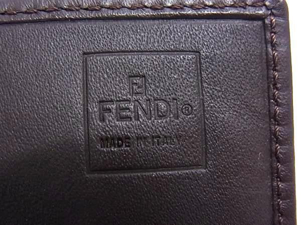 FENDI フェンディ 長財布 ズッカ 2807 30851 99 ブラウン系 キャンバス×レザー メンズ 美品