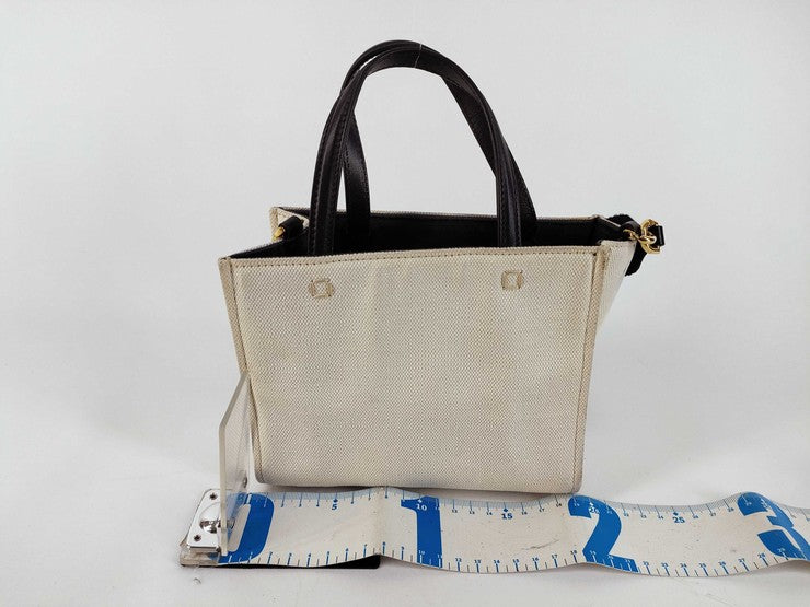 GIVENCHY ジバンシィ ハンドバッグ Gトートミニ ベージュ×ブラック系 キャンバス×レザー レディース 2WAY ショルダーバッグ トートバッグ 美品