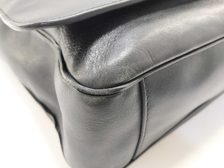 COACH コーチ ショルダーバッグ Bleecker Courier Bag ブリーカー クーリエバッグ 70486 ブラック系 レザー メンズ メッセンジャーバッグ ゴールド金具 美品
