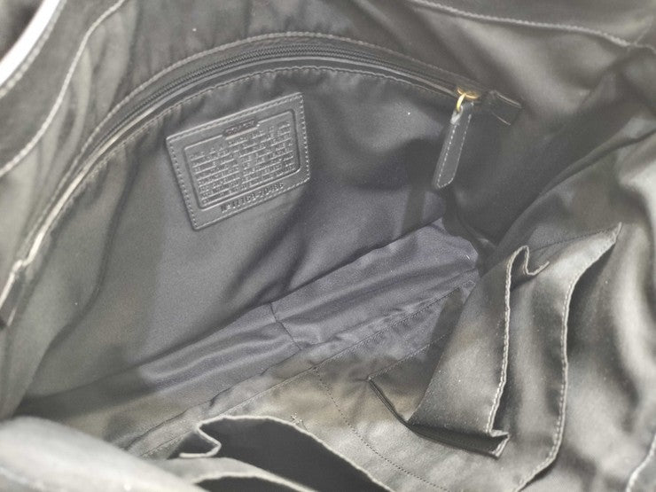 COACH コーチ ショルダーバッグ Bleecker Courier Bag ブリーカー クーリエバッグ 70486 ブラック系 レザー メンズ メッセンジャーバッグ ゴールド金具 美品