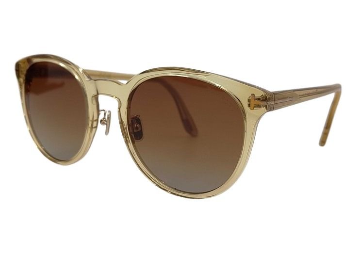 TOM FORD トムフォード サングラス TF1052-K クリアゴールド系 プラスチック ユニセックス ウェリントン 美品