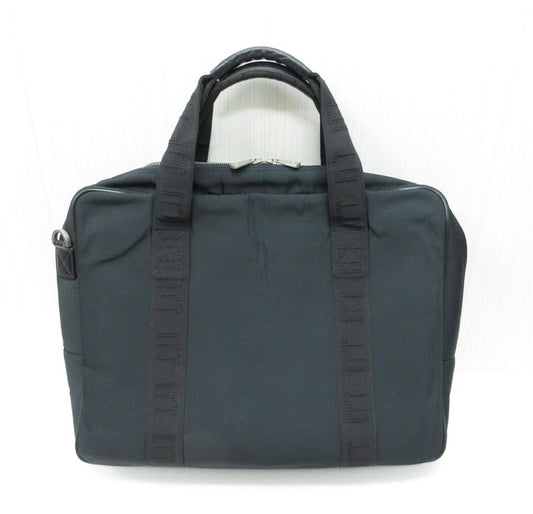 dunhill ダンヒル ビジネスバッグ トラベラーズ LC6030A ブラック系 ナイロン レザー メンズ 2WAY ショルダーバッグ シルバー金具