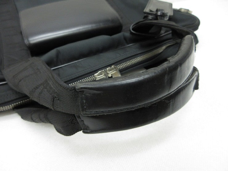 dunhill ダンヒル ビジネスバッグ トラベラーズ LC6030A ブラック系 ナイロン レザー メンズ 2WAY ショルダーバッグ シルバー金具