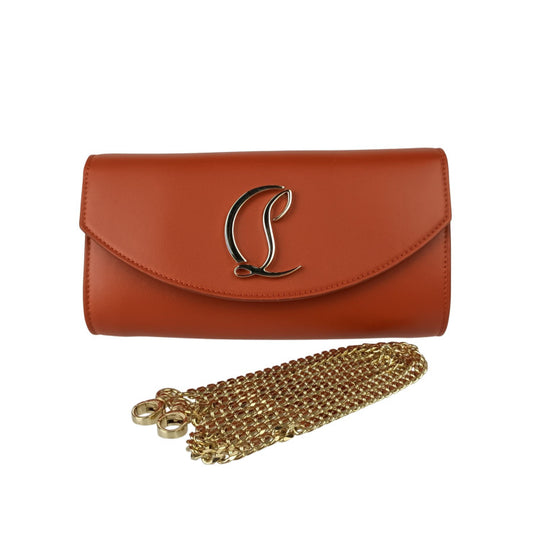 CHRISTIAN LOUBOUTIN クリスチャン ルブタン ショルダーバッグ LOUBI54 WALLET ON A R689 ROUQUINE TU 1235118 オレンジ系 レザー レディース チェーンウォレット ルビ54 ゴールド金具 新品未使用展示品
