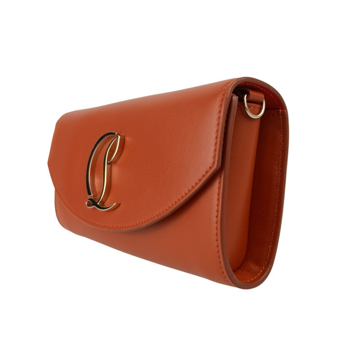 CHRISTIAN LOUBOUTIN クリスチャン ルブタン ショルダーバッグ LOUBI54 WALLET ON A R689 ROUQUINE TU 1235118 オレンジ系 レザー レディース チェーンウォレット ルビ54 ゴールド金具 新品未使用展示品