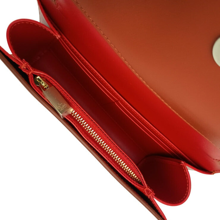 CHRISTIAN LOUBOUTIN クリスチャン ルブタン ショルダーバッグ LOUBI54 WALLET ON A R689 ROUQUINE TU 1235118 オレンジ系 レザー レディース チェーンウォレット ルビ54 ゴールド金具 新品未使用展示品