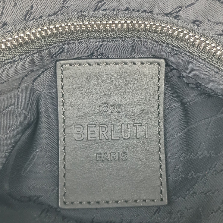 Berluti ベルルッティ ウエストバッグ ブラック マルチカラー系 ナイロン レザー ユニセックス ボディバッグ シルバー金具 美品