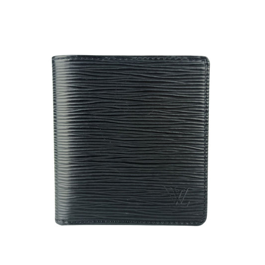LOUIS VUITTON ルイヴィトン 二つ折り財布 ポルト ビエ カルトクレディ M63542 ブラック系 エピ メンズ 札入れ 美品