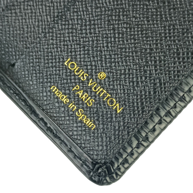 LOUIS VUITTON ルイヴィトン 二つ折り財布 ポルト ビエ カルトクレディ M63542 ブラック系 エピ メンズ 札入れ 美品