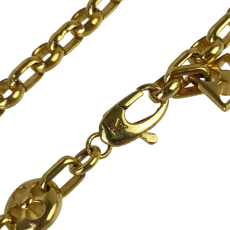 LOUIS VUITTON ルイヴィトン ネックレス コリエ クレイジー イン ロック M00371 ゴールド系 メタル レディース 美品