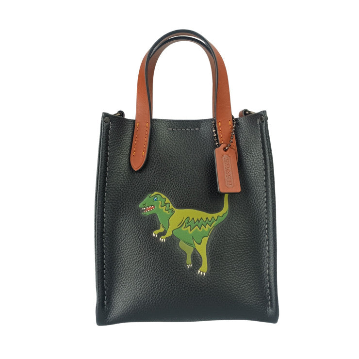 COACH コーチ ハンドバッグ リレー トート バッグ 17・レキシー CCL17 ブラック マルチ系 ポリッシュド ペブル レザー メンズ 2WAY ショルダーバッグ 超美品