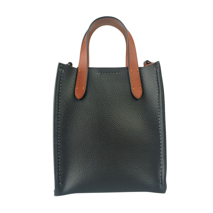 COACH コーチ ハンドバッグ リレー トート バッグ 17・レキシー CCL17 ブラック マルチ系 ポリッシュド ペブル レザー メンズ 2WAY ショルダーバッグ 超美品