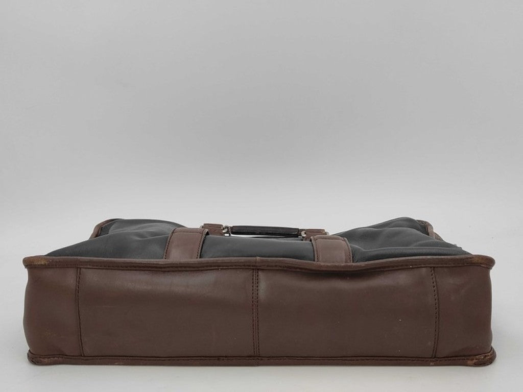 COACH コーチ ビジネスバッグ レキシントン F70662 ブラック系 ブラウン レザー メンズ ブリーフケース