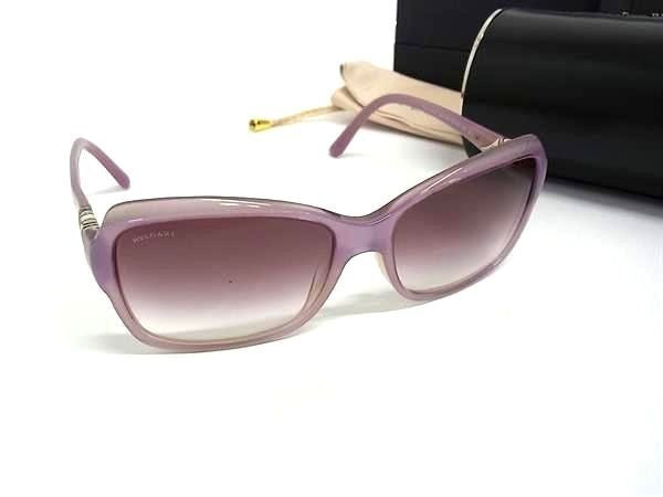 BVLGARI ブルガリ サングラス DIVA ディーヴァドリーム ライン BV8153-B-F パープル系 プラスチック レディース ゴールド金具 美品