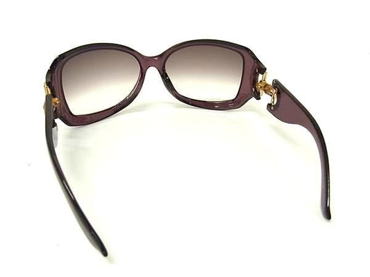 GUCCI グッチ サングラス バンブー GG2991/F/S パープル系 プラスチック レディース ホースビット ゴールド金具 アジアンフィット 美品