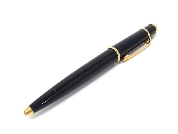 Cartier カルティエ ボールペン Diabolo de Cartier ディアボロ ドゥ カルティエ ブラック ゴールド ブルー系 レジン メンズ 筆記用具 文房具 美品