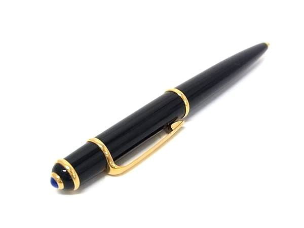 Cartier カルティエ ボールペン Diabolo de Cartier ディアボロ ドゥ カルティエ ブラック ゴールド ブルー系 レジン メンズ 筆記用具 文房具 美品