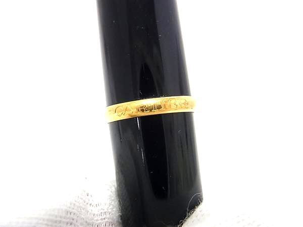 Cartier カルティエ ボールペン Diabolo de Cartier ディアボロ ドゥ カルティエ ブラック ゴールド ブルー系 レジン メンズ 筆記用具 文房具 美品
