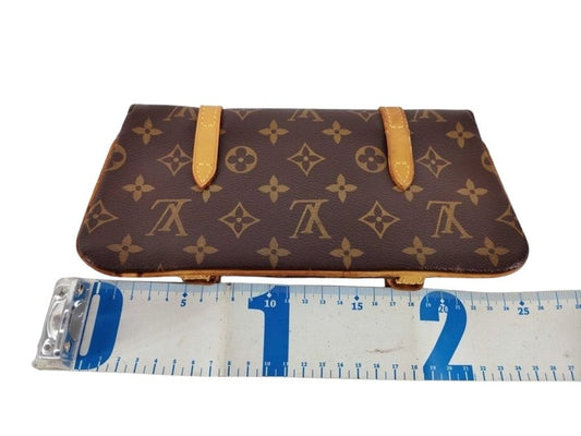 LOUIS VUITTON ルイヴィトン クラッチバッグ ポシェット マレル M51159 ブラウン系 モノグラム ユニセックス ウエストバッグ ゴールド金具 美品