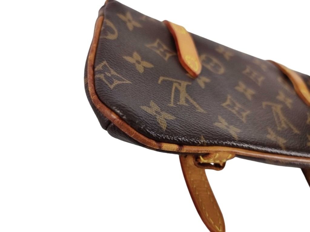 LOUIS VUITTON ルイヴィトン クラッチバッグ ポシェット マレル M51159 ブラウン系 モノグラム ユニセックス ウエストバッグ ゴールド金具 美品