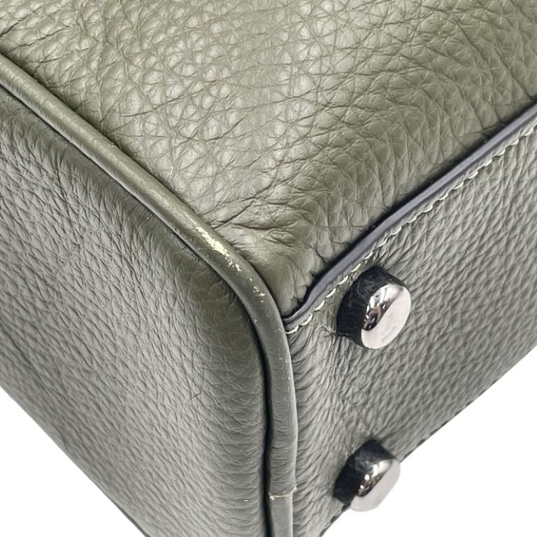COACH コーチ ビジネスバッグ グラハム ストラクチャード ブリーフ C8174 カーキ系 レザー メンズ 2WAY ハンドバッグ 美品