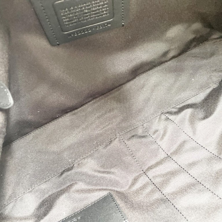 COACH コーチ ビジネスバッグ グラハム ストラクチャード ブリーフ C8174 カーキ系 レザー メンズ 2WAY ハンドバッグ 美品