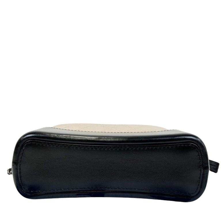 CHANEL シャネル ショルダーバッグ ガブリエル AS1521 ベージュ×ブラック系 カーフ×レザー レディース ココマーク 2WAY チェーン ゴールド シルバー金具 美品