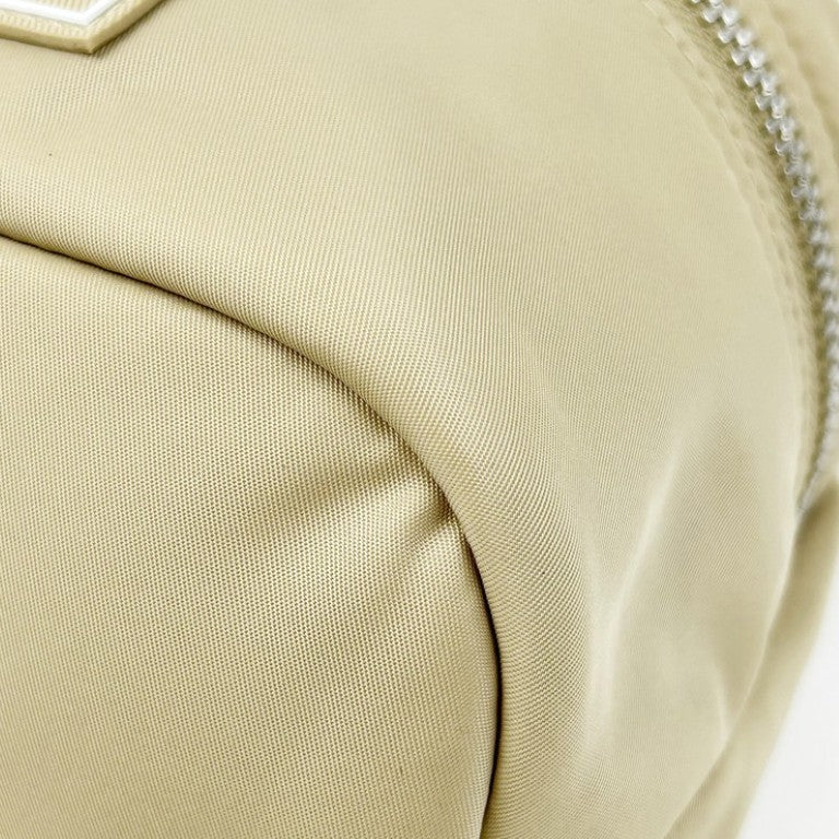 BURBERRY バーバリー ショルダーバッグ Ryle ライル ドローストリングクロスボディバッグ 8104495 ベージュ×ブラック系 ナイロン レディース シルバー金具 美品