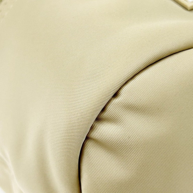 BURBERRY バーバリー ショルダーバッグ Ryle ライル ドローストリングクロスボディバッグ 8104495 ベージュ×ブラック系 ナイロン レディース シルバー金具 美品