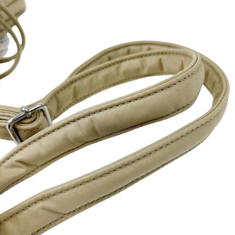 BURBERRY バーバリー ショルダーバッグ Ryle ライル ドローストリングクロスボディバッグ 8104495 ベージュ×ブラック系 ナイロン レディース シルバー金具 美品