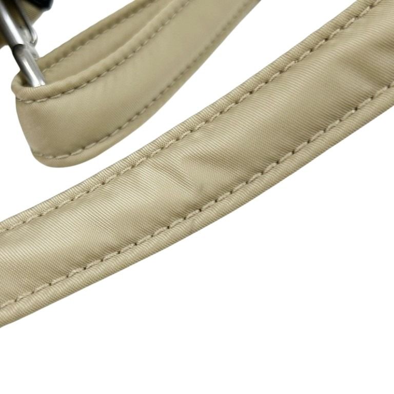 BURBERRY バーバリー ショルダーバッグ Ryle ライル ドローストリングクロスボディバッグ 8104495 ベージュ×ブラック系 ナイロン レディース シルバー金具 美品
