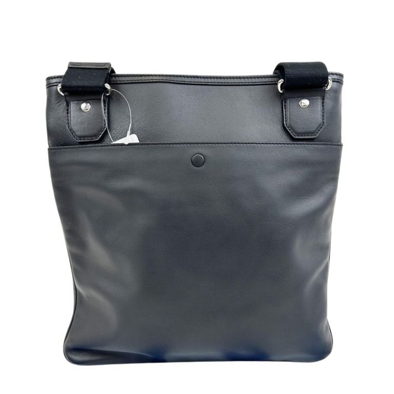 dunhill ダンヒル ショルダーバッグ ブラック系 レザー メンズ シルバー金具 美品