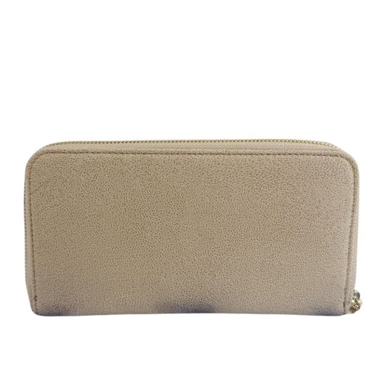 STELLA McCARTNEY ステラマッカートニー 長財布 ファラベラ 434750 ベージュ系 フェイクレザー レディース ラウンドファスナー ゴールド金具 美品