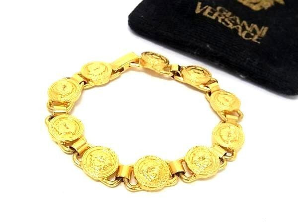 VERSACE ヴェルサーチ ブレスレット メデューサ ゴールド系 メタル レディース メダリオン 美品