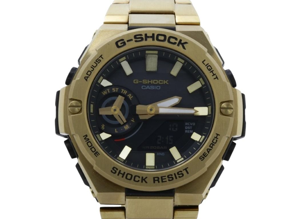CASIO カシオ 時計 G-SHOCK G-STEEL GST-B500 Series GST-B500GD-9AJF ブラック ゴールド系 樹脂／ステンレススチール メンズ アナデジ 美品