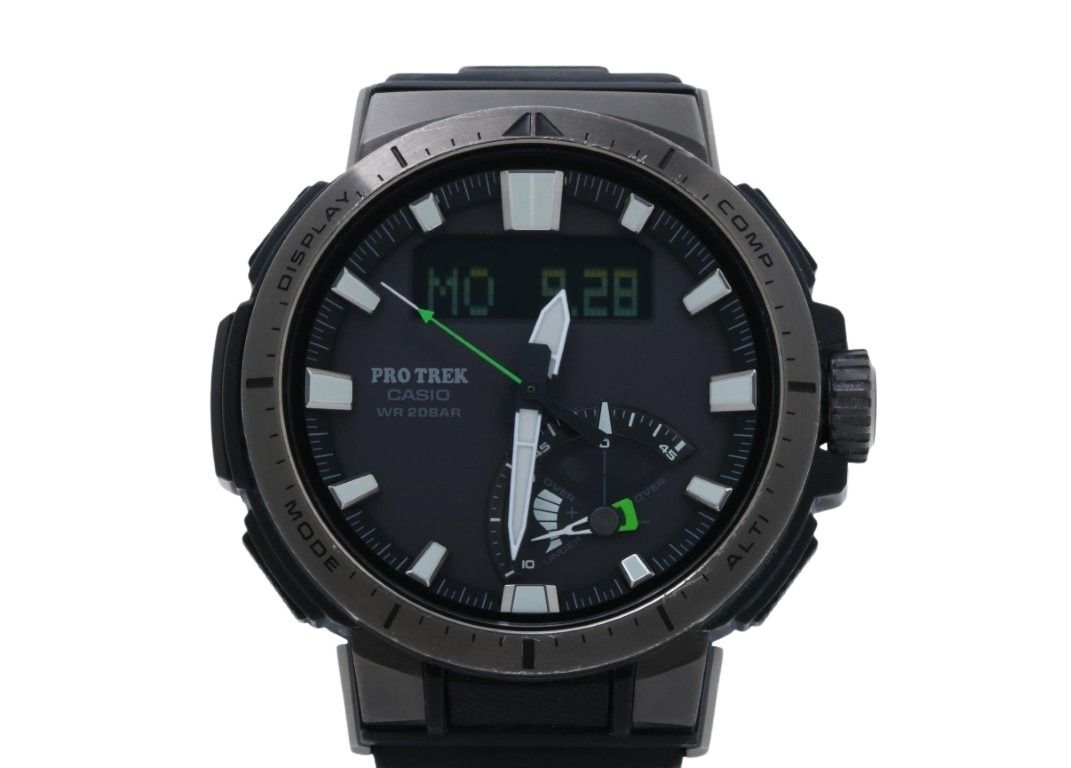 CASIO カシオ 時計 PRO TREK プロトレック Multifield Line PRW-70Y-1JF ブラック系 樹脂／ステンレススチール デュラソフトバンド（シリコーン樹脂） メンズ アナデジ 美品