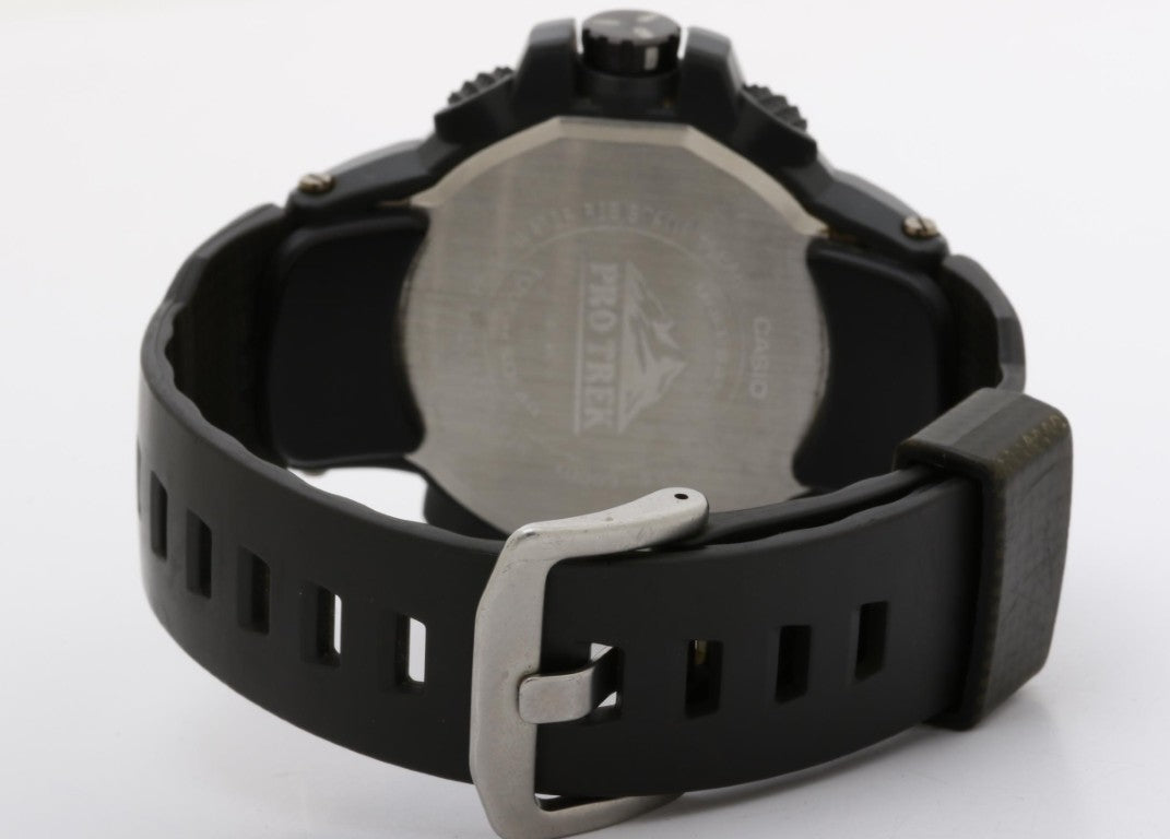 CASIO カシオ 時計 PRO TREK プロトレック PRW-6000Y-1JF ブラック系 カーボン ステンレススチール 樹脂バンド メンズ アナデジ 美品
