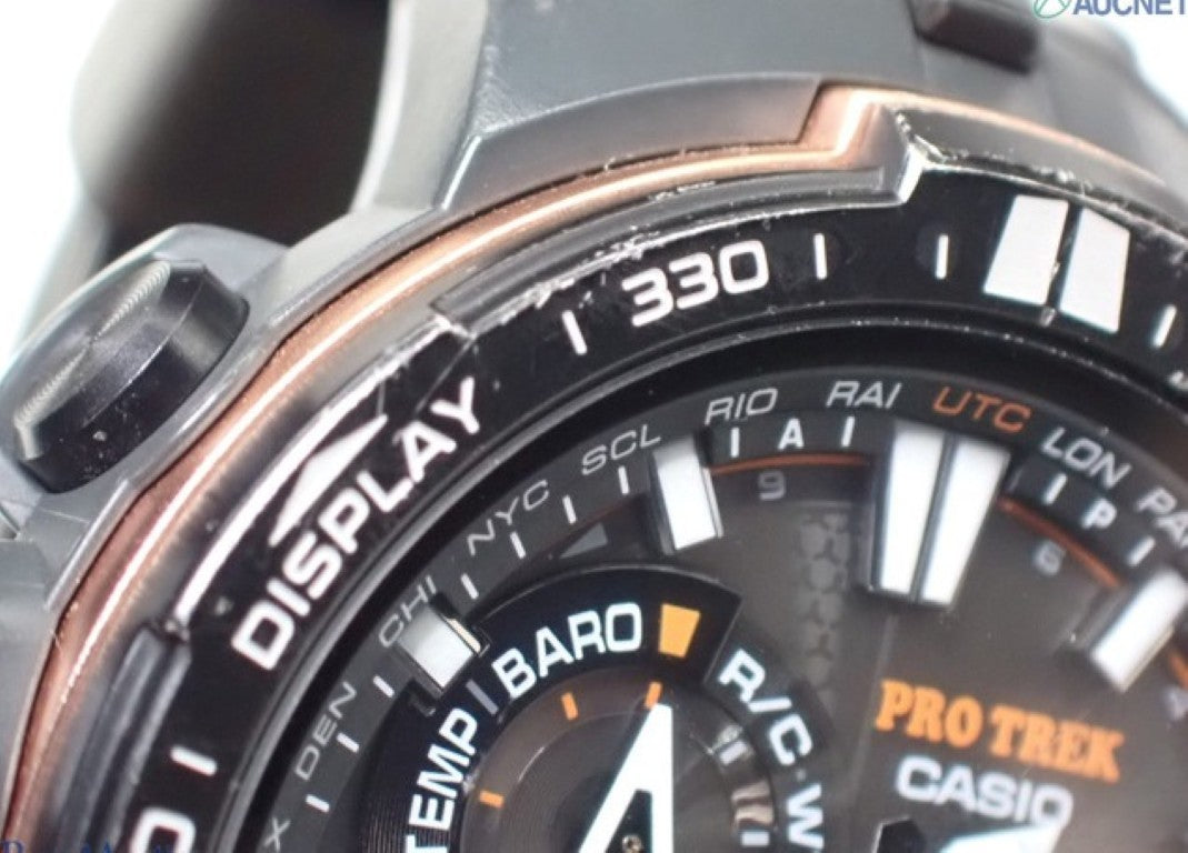 CASIO カシオ 時計 PRO TREK プロトレック PRW-6000Y-1JF ブラック系 カーボン ステンレススチール 樹脂バンド メンズ アナデジ 美品