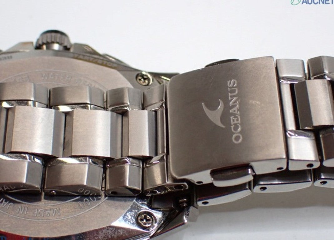 CASIO カシオ 時計 OCEANUS オシアナス OCW-S2000P-2AJF ブルー シルバー系 チタン メンズ アナログ 美品