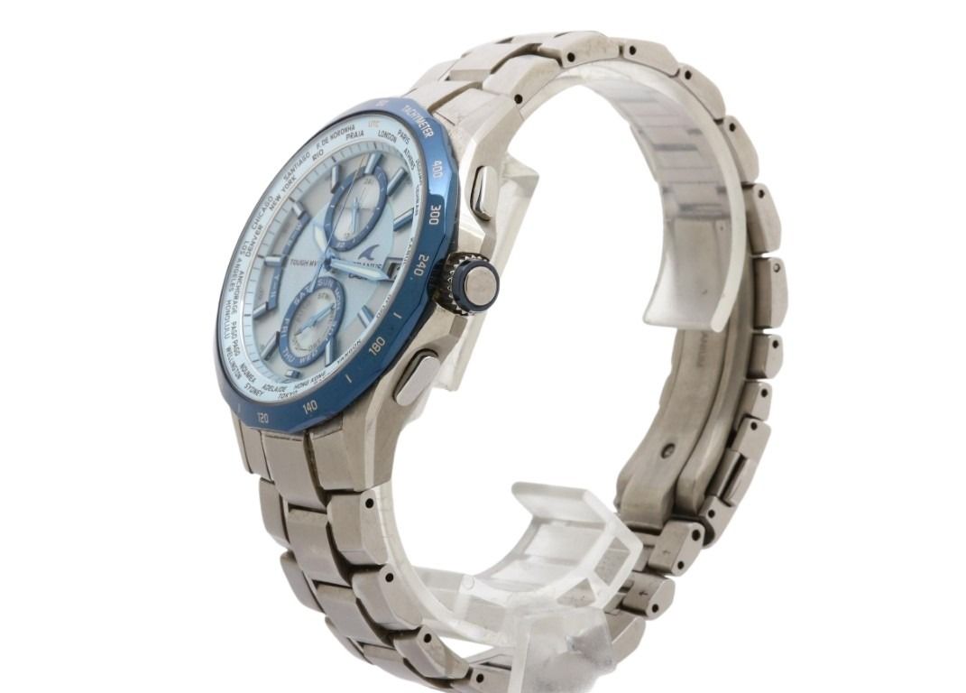 CASIO カシオ 時計 OCEANUS オシアナス OCW-S2000P-2AJF ブルー シルバー系 チタン メンズ アナログ 美品